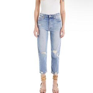 MOTHER the Tomcat Cropped Straight Leg - the Confession